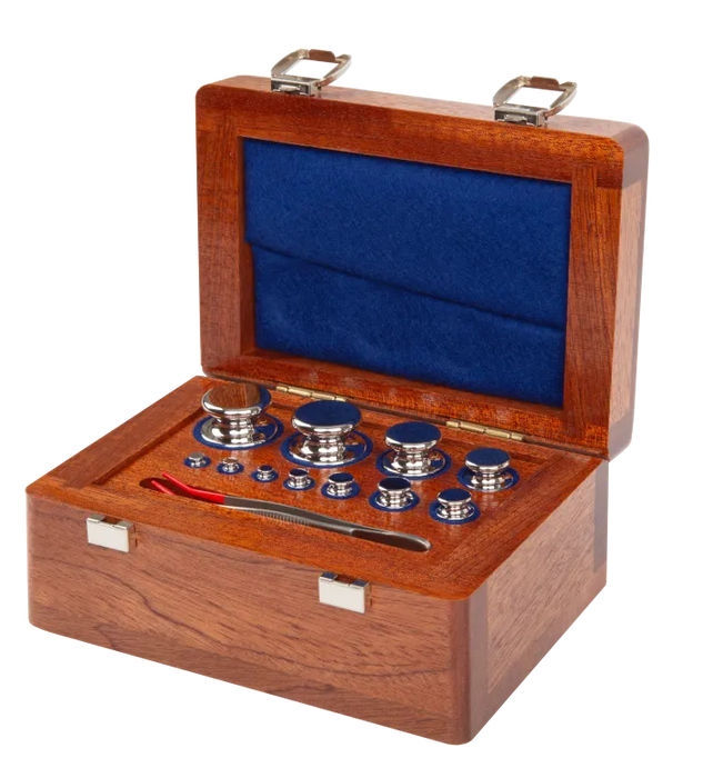 Radwag ijkgewichtenset E1 | 1 g - 50 g | Houten doos
