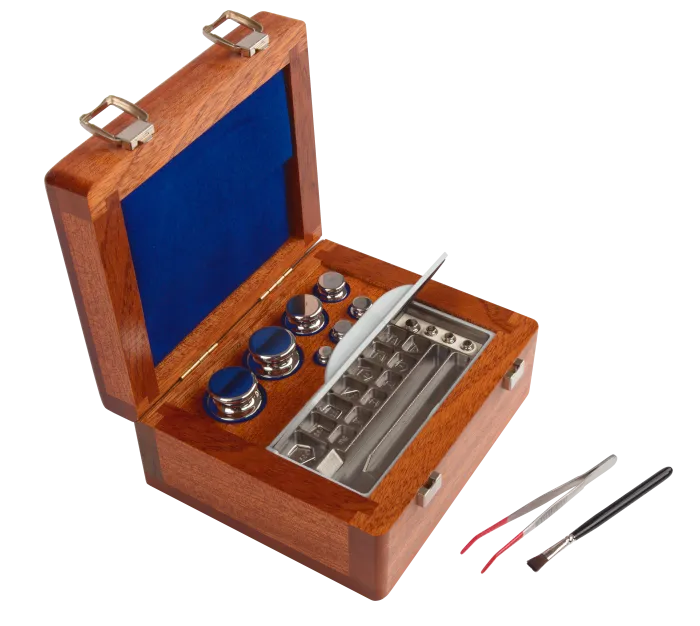 Radwag ijkgewichtenset E1 | 1 mg - 100 g | Houten doos